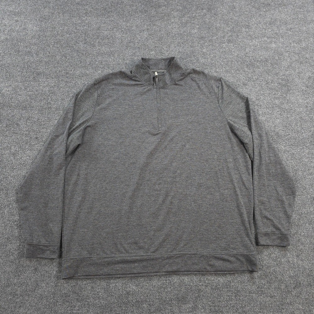 Johnnie O Shirt Mens 2XL Black Vaughn 1/4 Zip Performance Pullover Stretch Golf